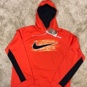 Nike therma fit hooded sweatshirt; black accent.   NWT.  XL